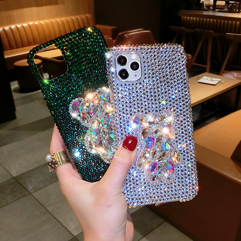 Luxury Rhinestone Bear Protective Case Phone Case