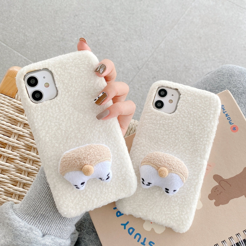 Bear Plush Hat for 13 Series Phone Cases