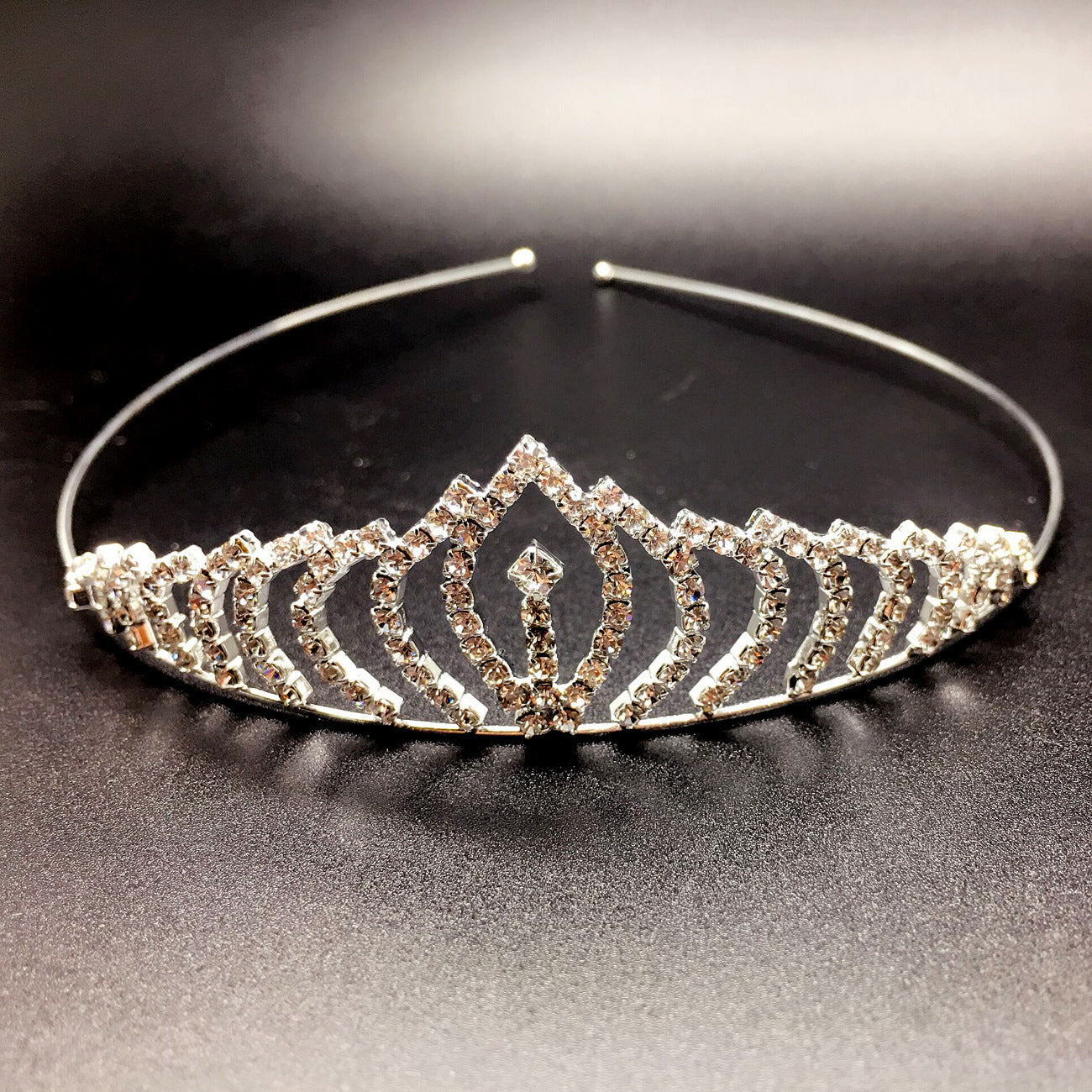 Hair Crown with Shiny Mini Full Rhinestones