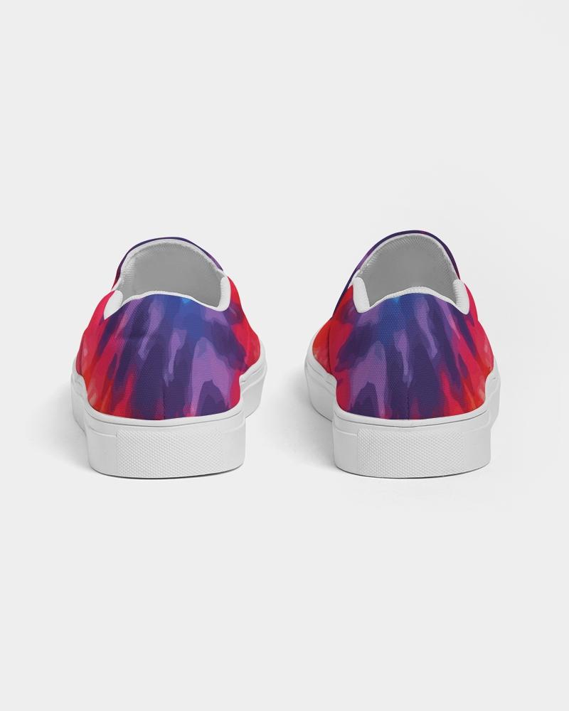 Womens Sneakers - Peace & Love Tie-dye Style Low Top Slip-on Canvas