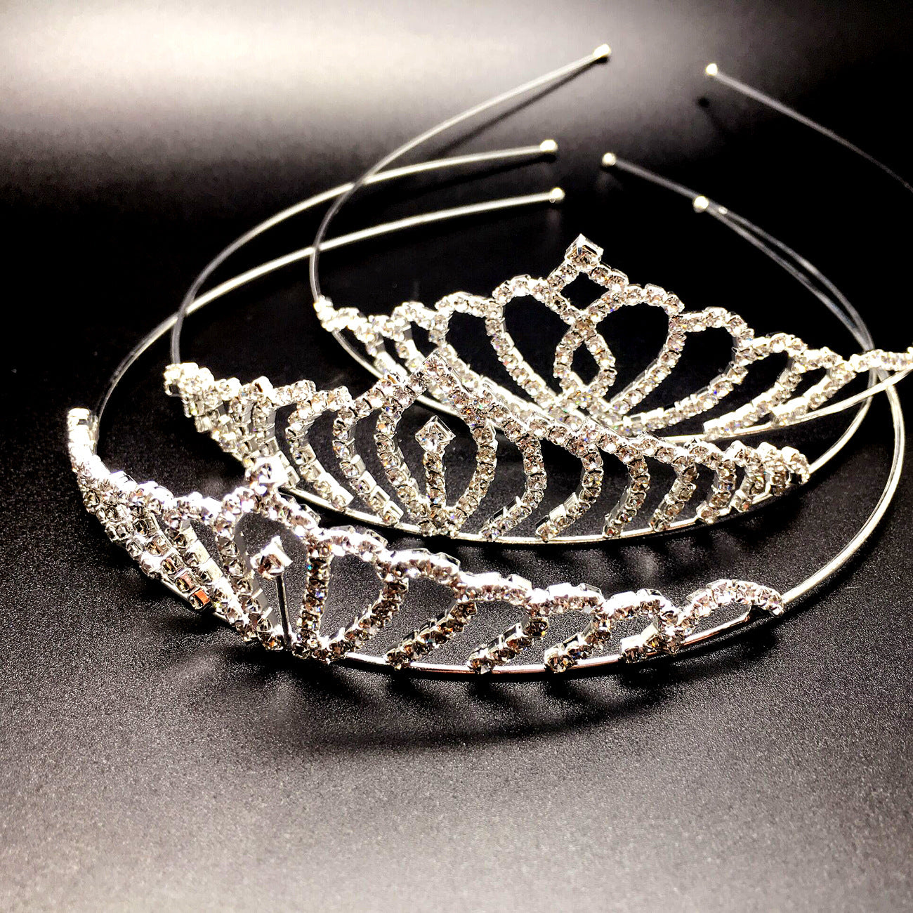 Hair Crown with Shiny Mini Full Rhinestones