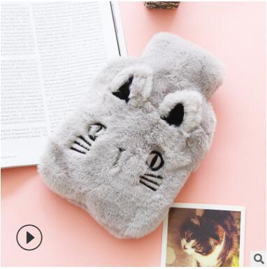 Creative Hot Water Bottles Winter Cute Cartoon Hot Water Bag Cat Animal Plush Warm Water Bags PVC Hand Warmer Water-Filling Bag