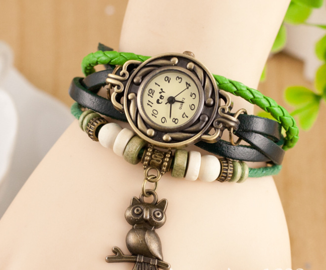 New bracelet bracelet owl female style back Rome fashion punk tide Korean female student Watch