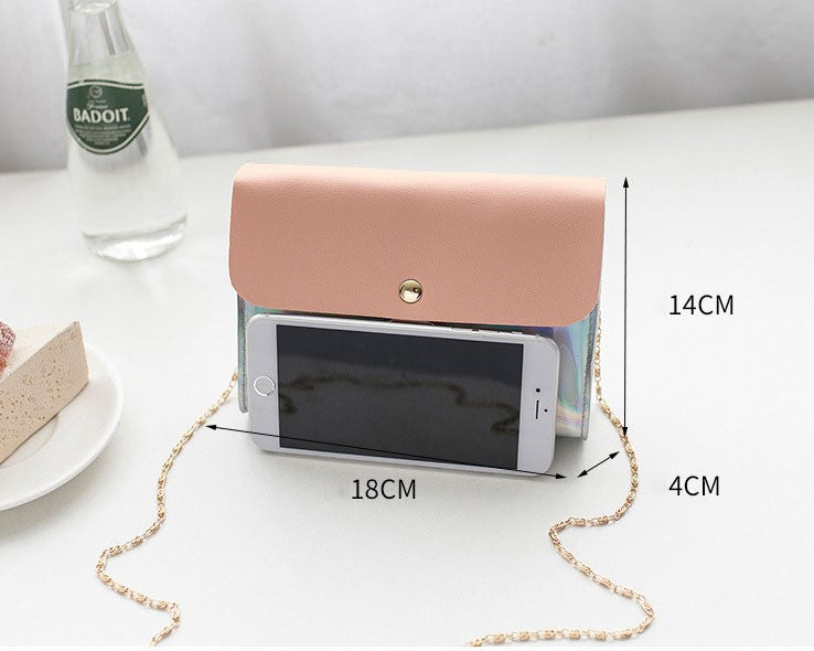 Laser Crossbody Bag For Women Chain Mini Shoulder Bag Circle Small Messenger Bag Ladies Handbags and Purses evening clutch bags