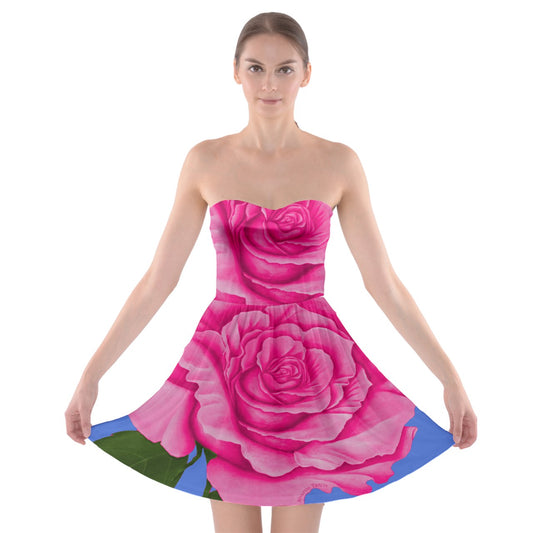 Roses Collections Strapless Bra Top Dress