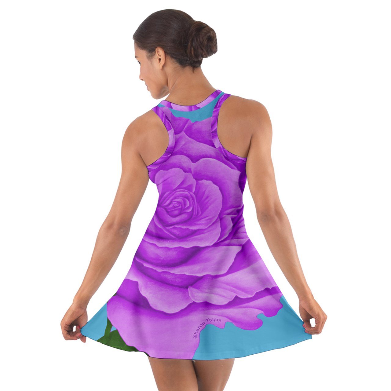 Purple Rose Cotton Racerback Dress