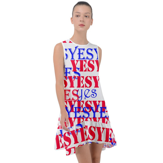 Stay Positive! The Yes Frill Swing Dress