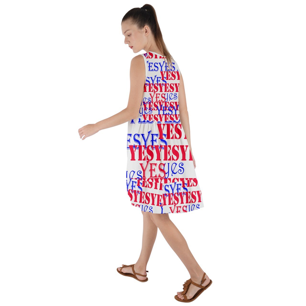 Stay Positive! The Yes Frill Swing Dress