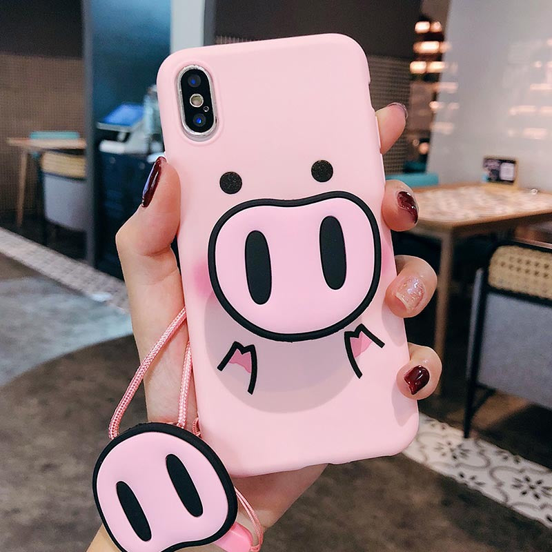 Funny Cartoon Pig Case