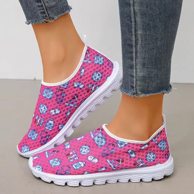 Large Size Mesh Casual Flat Shoes