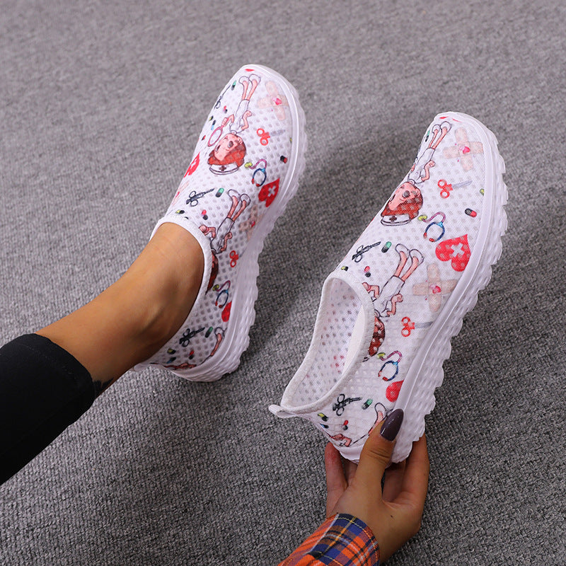 Large Size Mesh Casual Flat Shoes