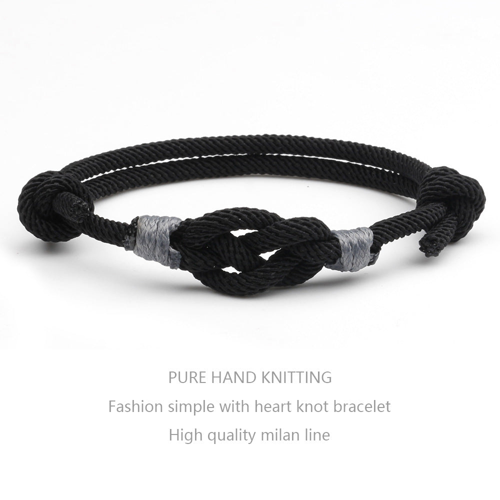 One Heart Knot Bracelet Female Instagram Niche Design Sense