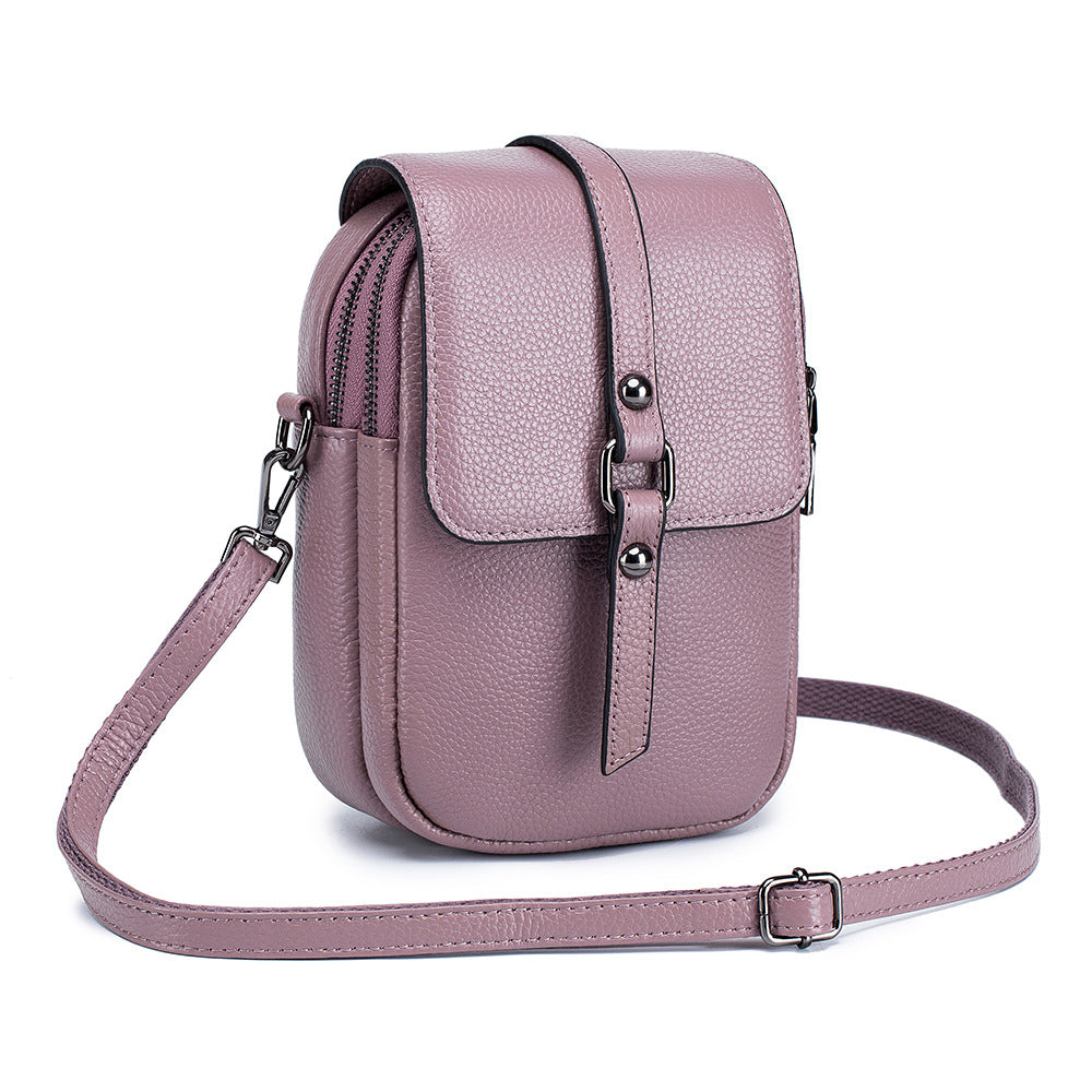 Leather Diagonal Bag For Mobile Phone Shoulder Bags Women