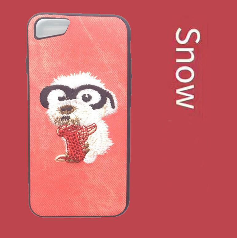 Dog Embroidery Phone Case