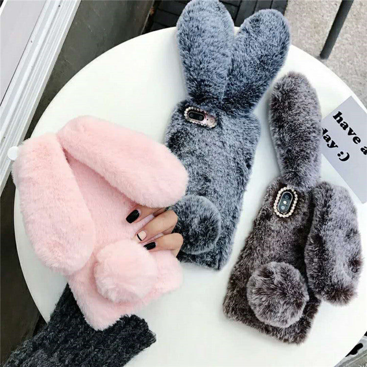 Plush warm phone case