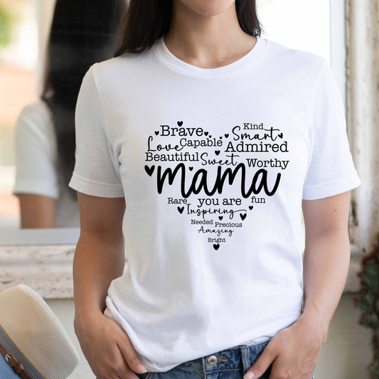 Letter Printed Mother's Day Graphic Tee