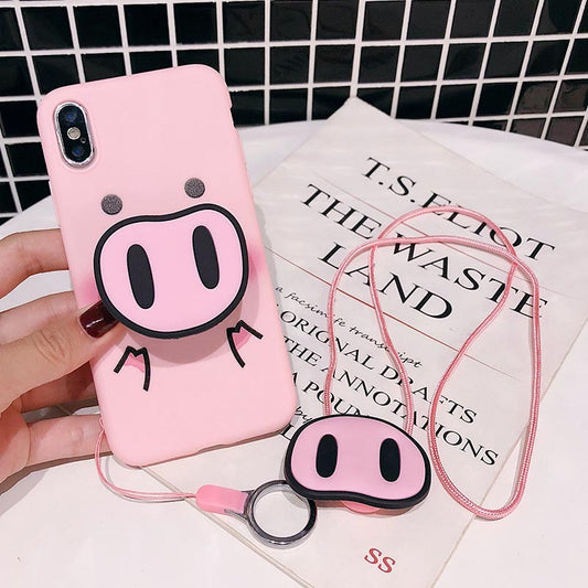 Funny Cartoon Pig Case