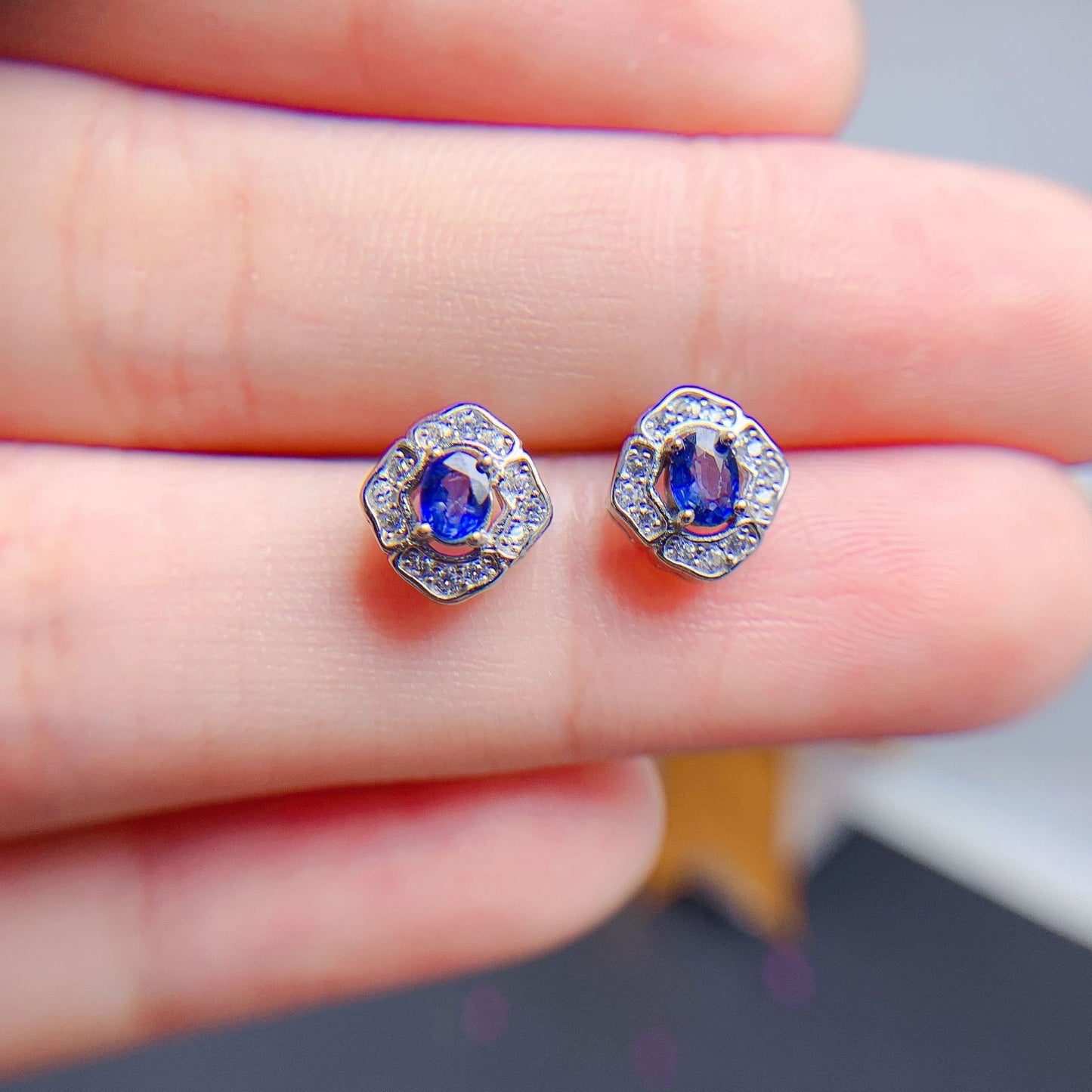 Lankan Sapphire Jewelry Set