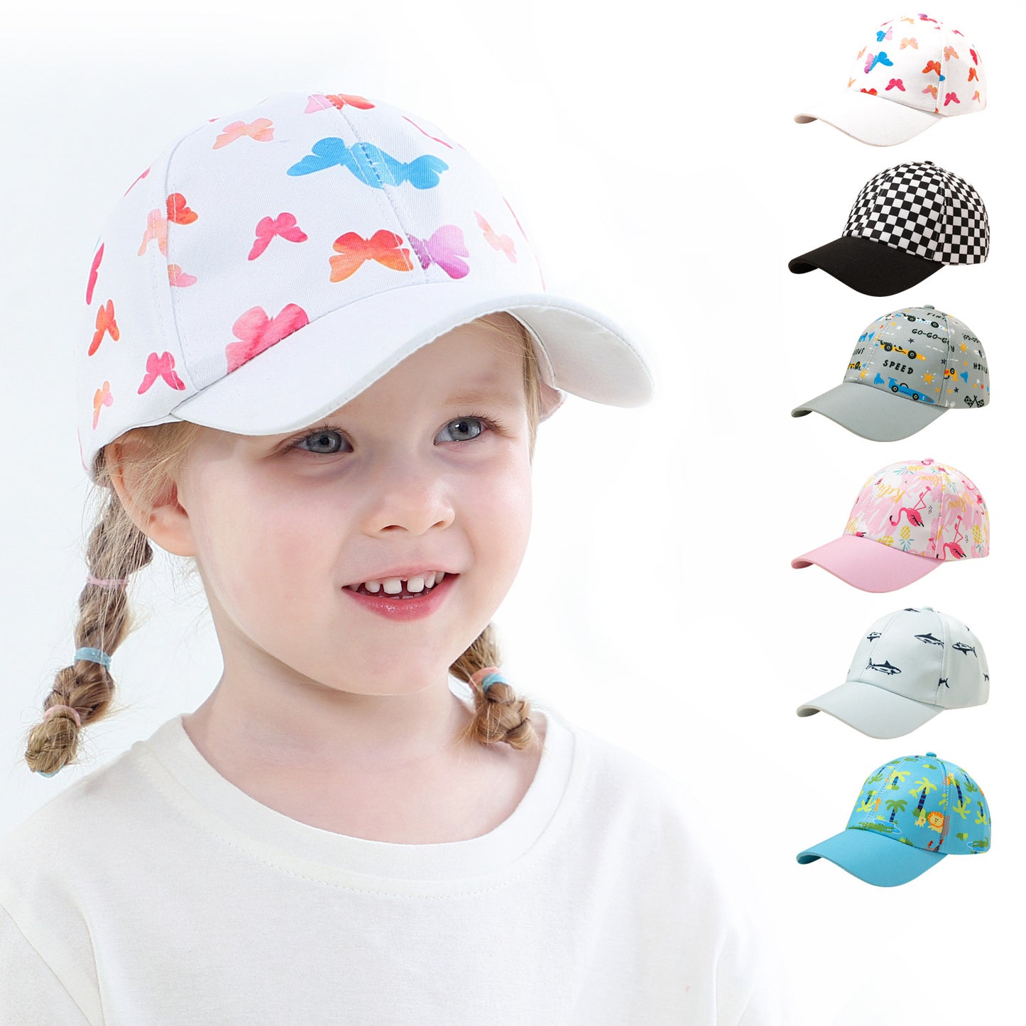 New Cartoon Print Adjustable Children's Baseball Cap Four Seasons Casual Baby Hat