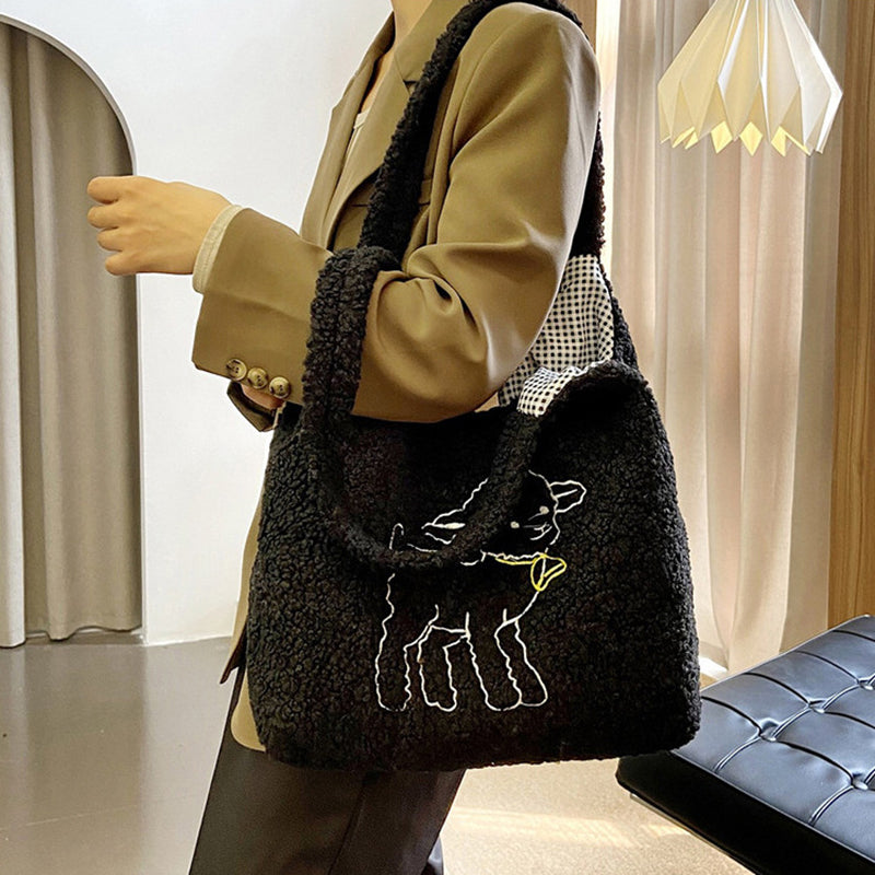 Lamb Bags Winter Shoulder Bag For Women Shopping Hnadbags