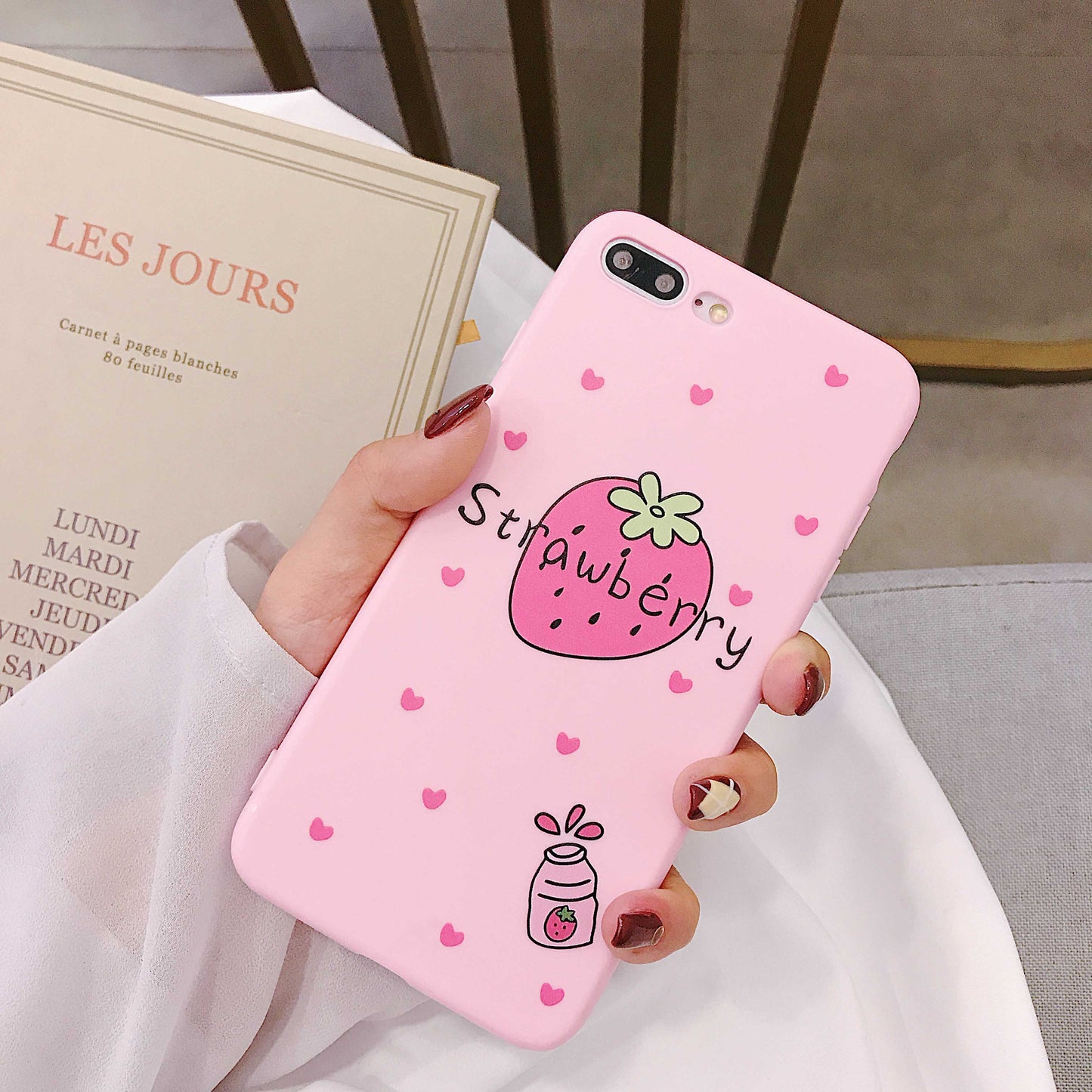 Strawberry milk phone case