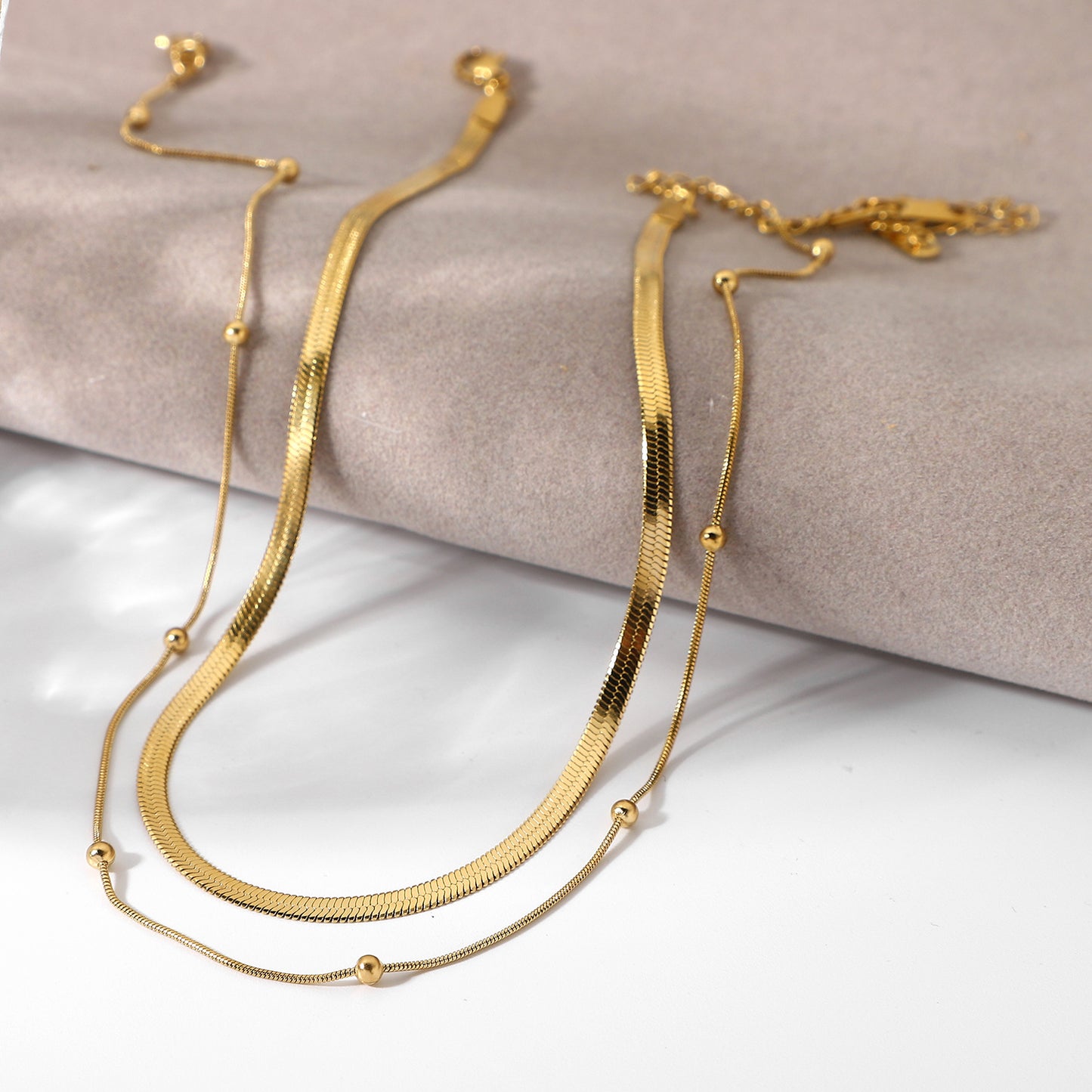 Gold Plated Twin Necklace