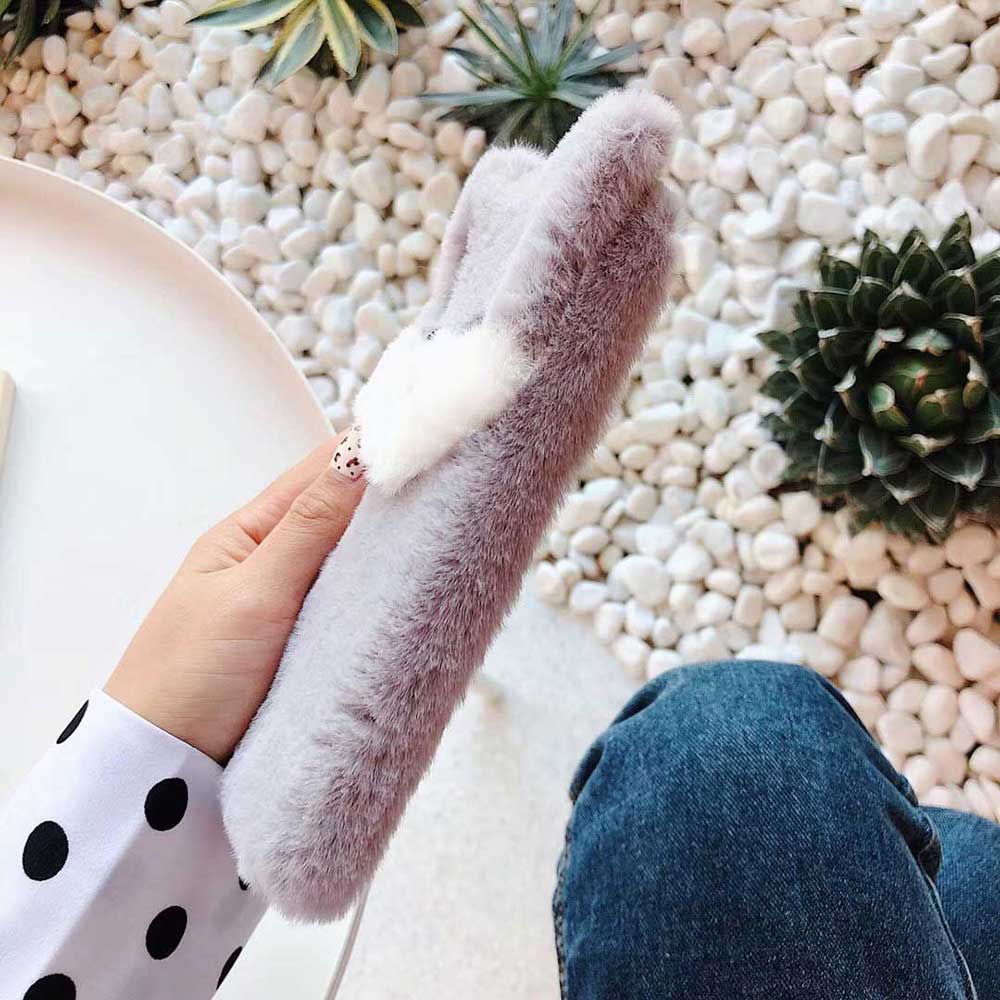 Plush dog phone case soft case