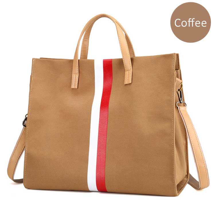 Canvas Ladies Work Bag Women Tote Hand Bag Shoulder Bag for Women Fashion Lady Shopping Canvas Stripe Tote Bags Female Handbags