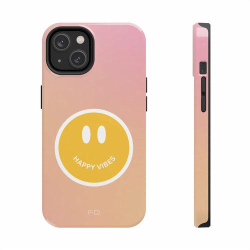 Happy Vibes Tough Case for iPhone with Wireless Charging