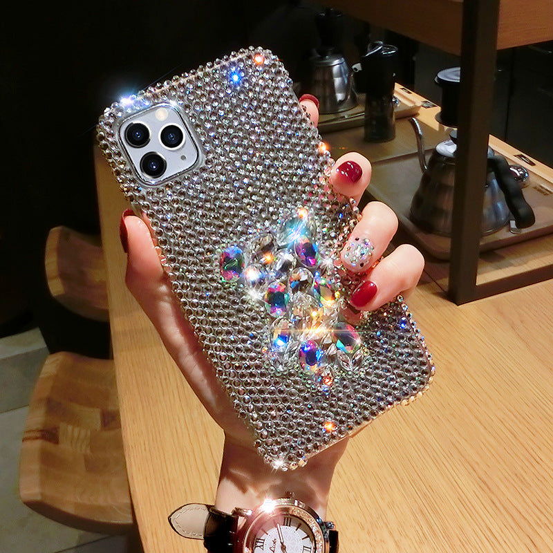 Luxury Rhinestone Bear Protective Case Phone Case