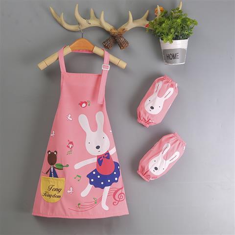 Fine Art Apron Clothing Household Kitchen Painting Waterproof Child With Sleeves