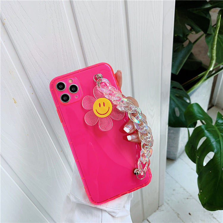 Smiley chain phone case