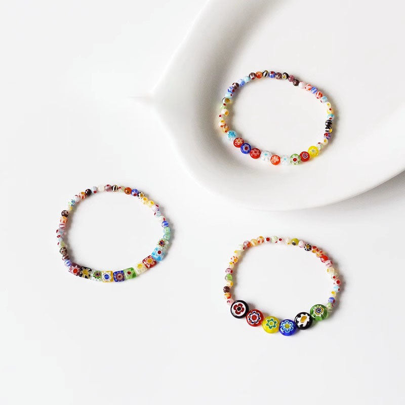 Women's Rainbow Beaded Bracelet