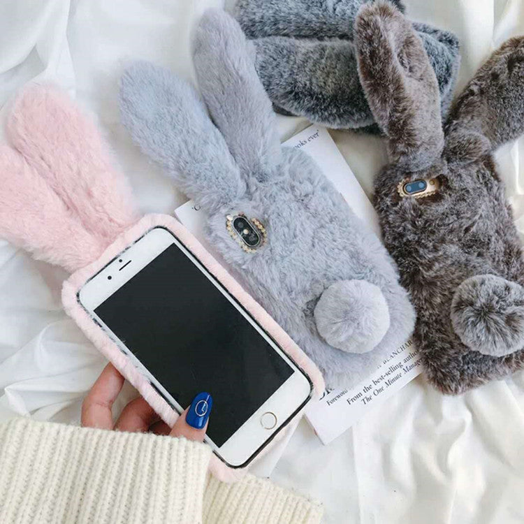 Plush warm phone case