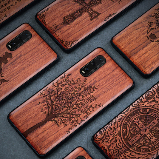 Phone case solid wood