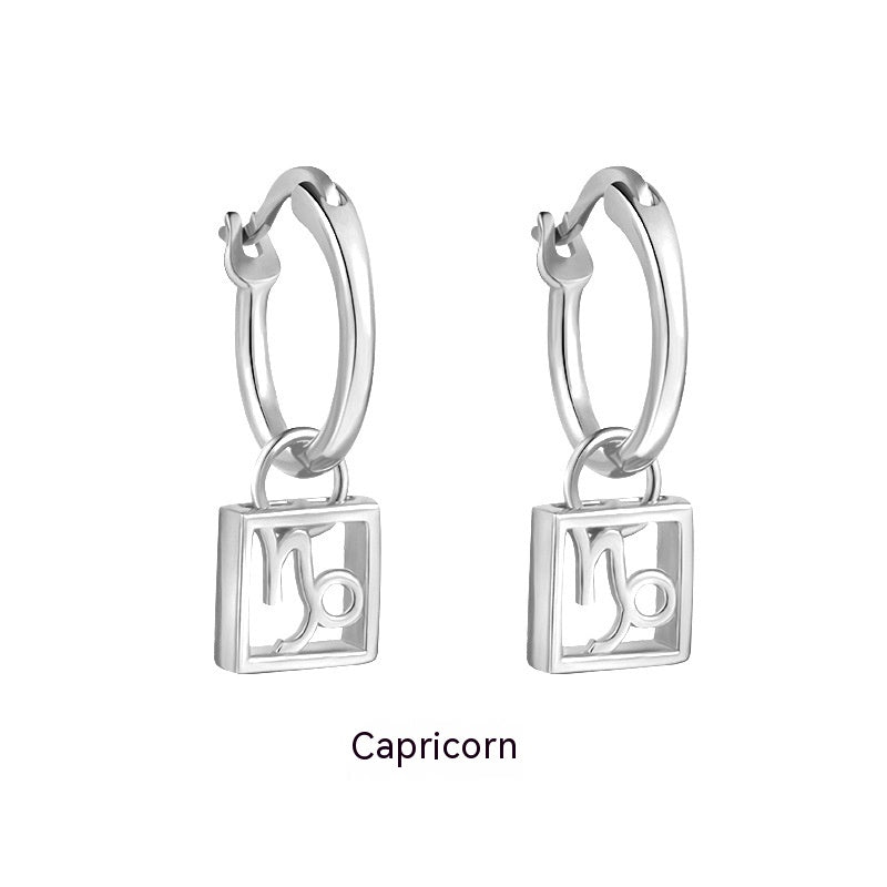 Women's Fashionable Retro Temperament Twelve Constellation Earrings