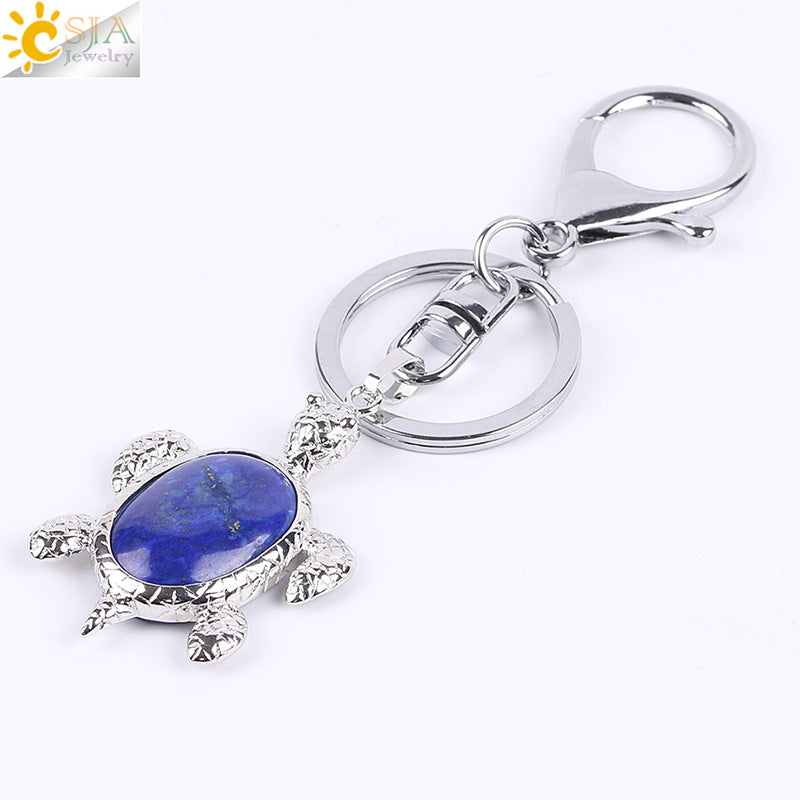 Natural Stone Crystal Key Chain