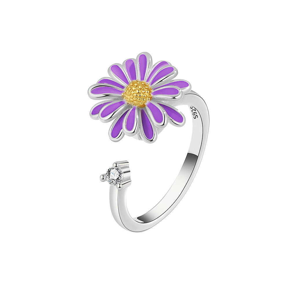 Beautiful Rotating Flower Ring