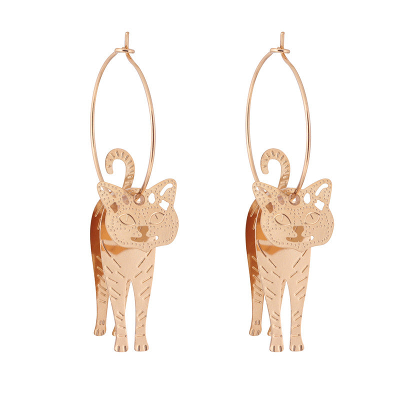 Dynamic Kitty Cute Animal Alien Cat Earrings