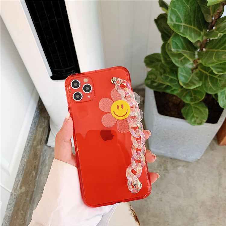 Smiley chain phone case