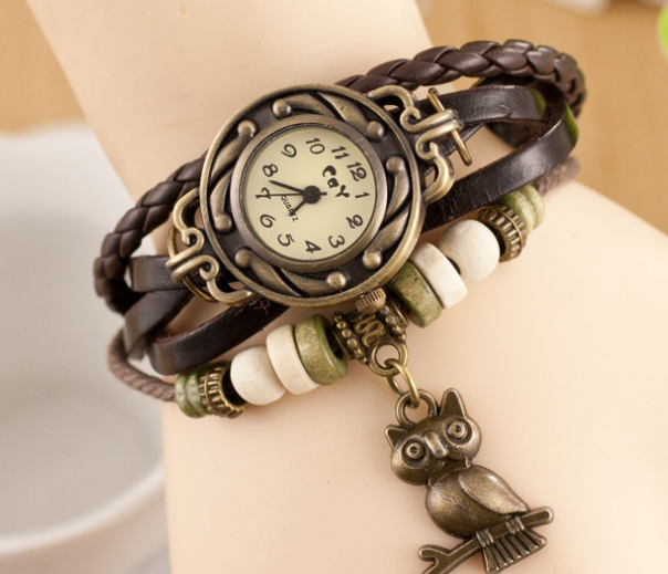 New bracelet bracelet owl female style back Rome fashion punk tide Korean female student Watch