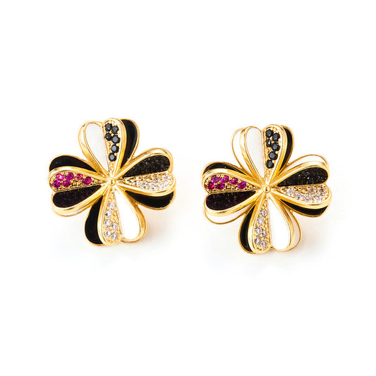 18K Gold Plated Flower Earring