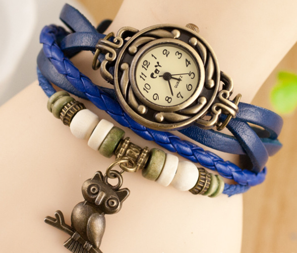 New bracelet bracelet owl female style back Rome fashion punk tide Korean female student Watch