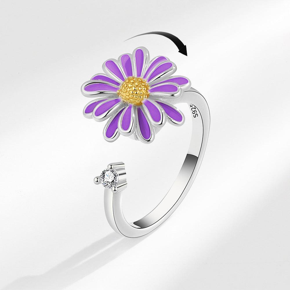 Beautiful Rotating Flower Ring