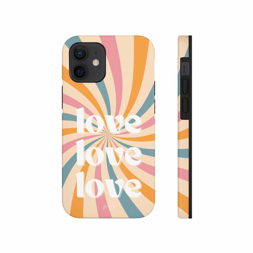 Retro Love Touch Case for iPhone with Wireless Charging