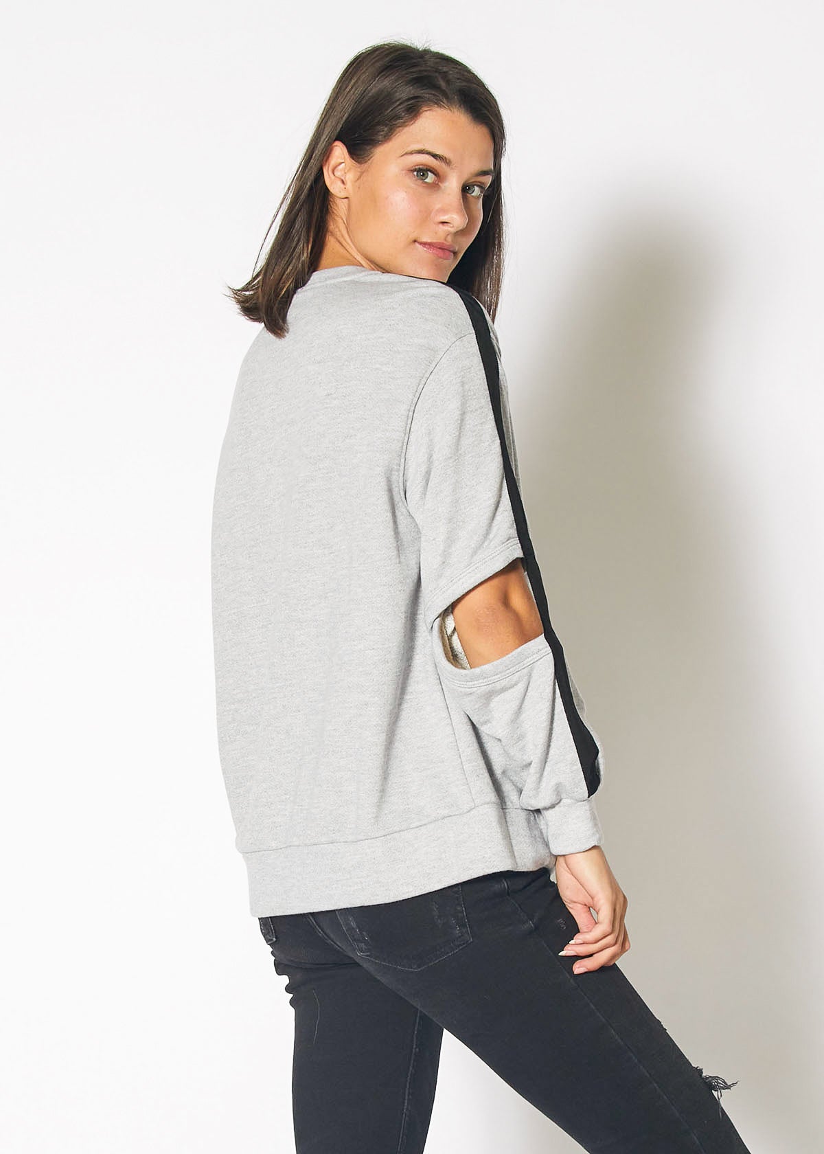 Cold Elbow Sweatshirt in Heather Grey