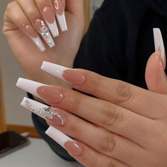 Long Wearing Nails 24 Pieces Of Finished Fake Nails Press On Nails Fre