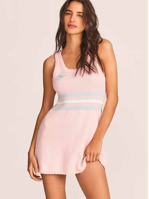 Pink Dress Sexy Sleeveless Slim Mini dress