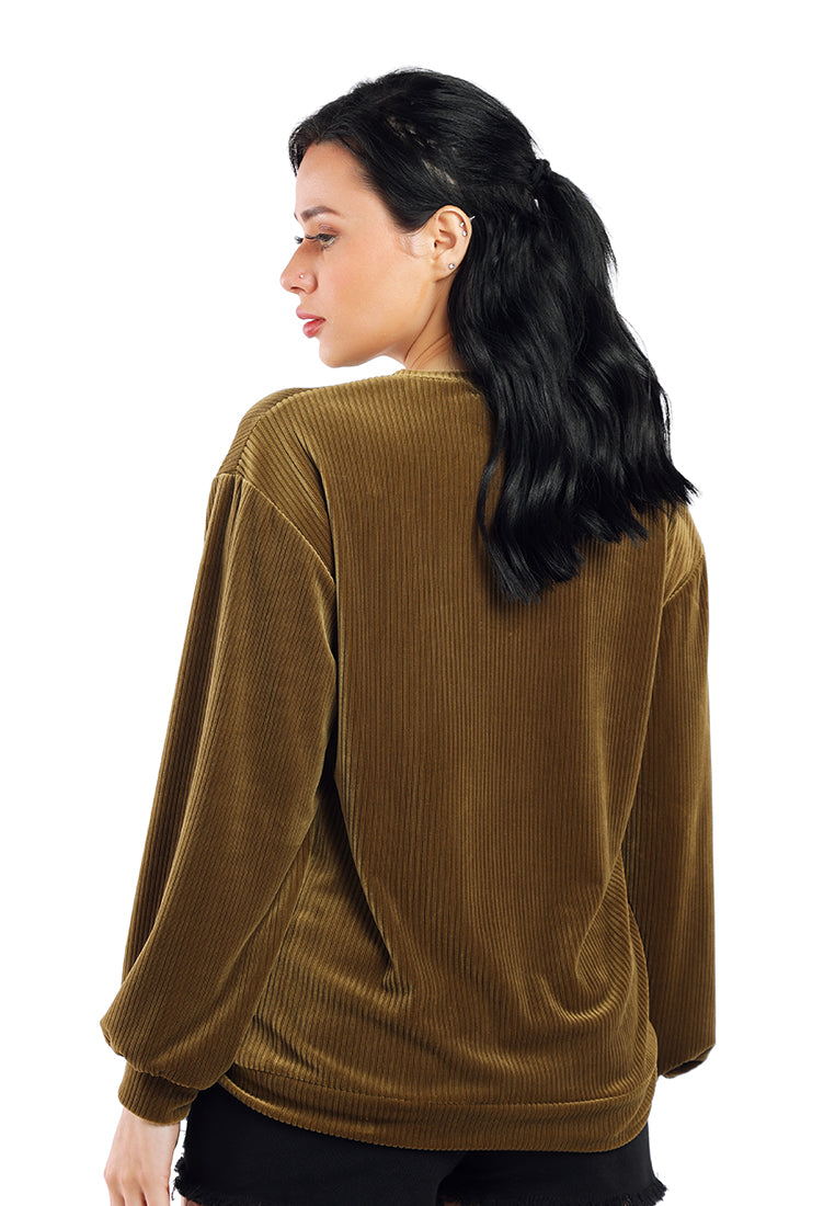 drop shoulder corduroy top