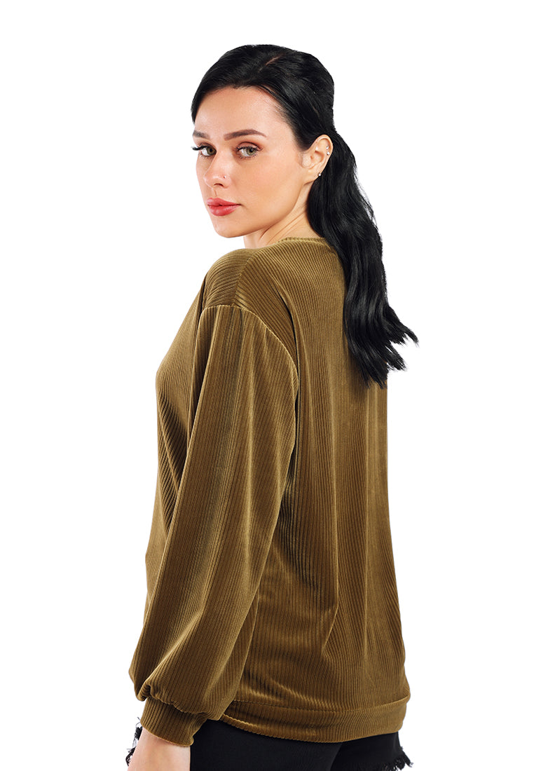 drop shoulder corduroy top